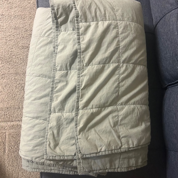 Linen Box Quilt Full/Queen Moss - Picture 2 of 3